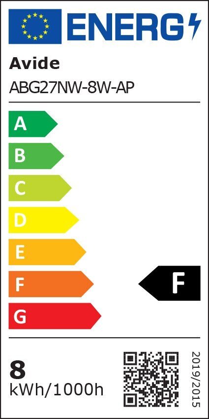 Avide LED lemputė 8W A60 E27 4000K kaina ir informacija | Elektros lemputės | pigu.lt