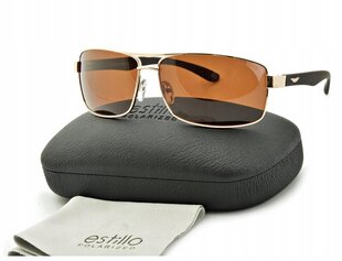 Мужские поляризованные солнцезащитные очки коричневого цвета от ESTILLO + GIFTS цена и информация | Солнцезащитные очки для мужчин | pigu.lt
