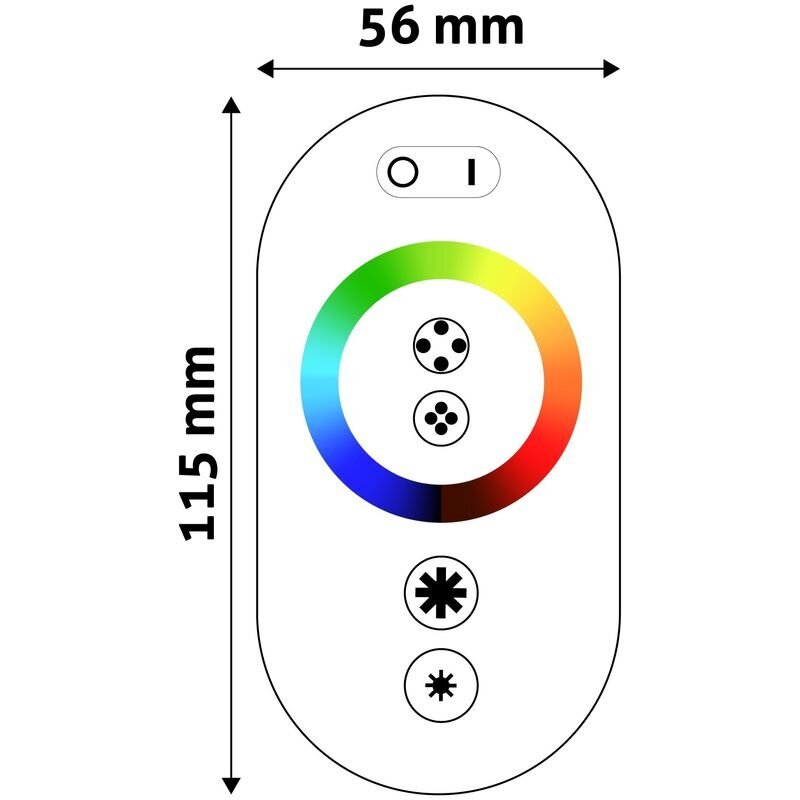 Avide LED RGB juostų valdiklis 216W su RF pulteliu kaina ir informacija | LED juostos | pigu.lt