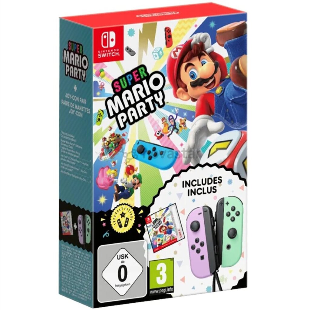 Nintendo Super Mario Party + Joy-Con Pair (Pastel Purple/Pastel Green) цена и информация | Žaidimų konsolės | pigu.lt