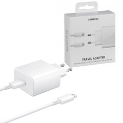 Зарядное устройство Samsung EP-TA845XWEGCN Quick Charger USB-C 45 Вт + кабель USB-C цена и информация | Зарядные устройства для телефонов | pigu.lt