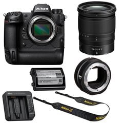 Nikon Z 9, (Z9) + Nikkor Z 24-70мм f/4 S + Nikon FTZ II переходник для крепления цена и информация | Цифровые фотоаппараты | pigu.lt