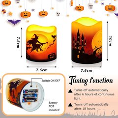 LED Helovino žvakės, 14 vnt. kaina ir informacija | Dekoracijos šventėms | pigu.lt