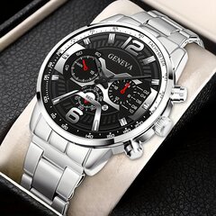 Стильные мужские часы Geneva 200 цена и информация | Мужские часы | pigu.lt