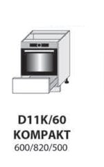 Pastatoma spintelė įmontuojamai orkaitei Carrini D11K 60 kompakt R, balta цена и информация | Кухонные шкафчики | pigu.lt