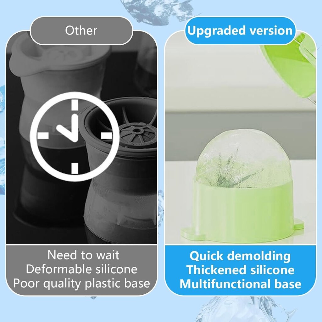 Jastown silikoninė ledo kamuoliuko forma kaina ir informacija | Virtuvės įrankiai | pigu.lt