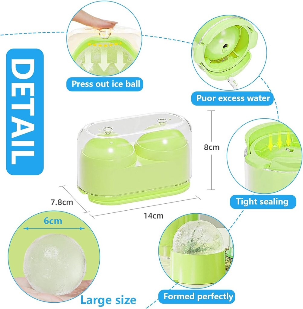 Jastown silikoninė ledo kamuoliuko forma kaina ir informacija | Virtuvės įrankiai | pigu.lt