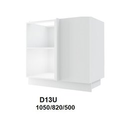 Pastatoma kampinė spintelė Carrini D13 U dešininė, balta цена и информация | Кухонные шкафчики | pigu.lt