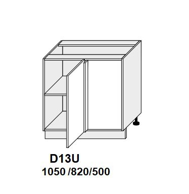 Pastatoma kampinė spintelė Carrini D13 U dešininė, balta kaina ir informacija | Virtuvinės spintelės | pigu.lt