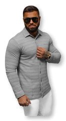 Marškiniai vyrams O/TB2271-53284, pilki цена и информация | Рубашка мужская | pigu.lt