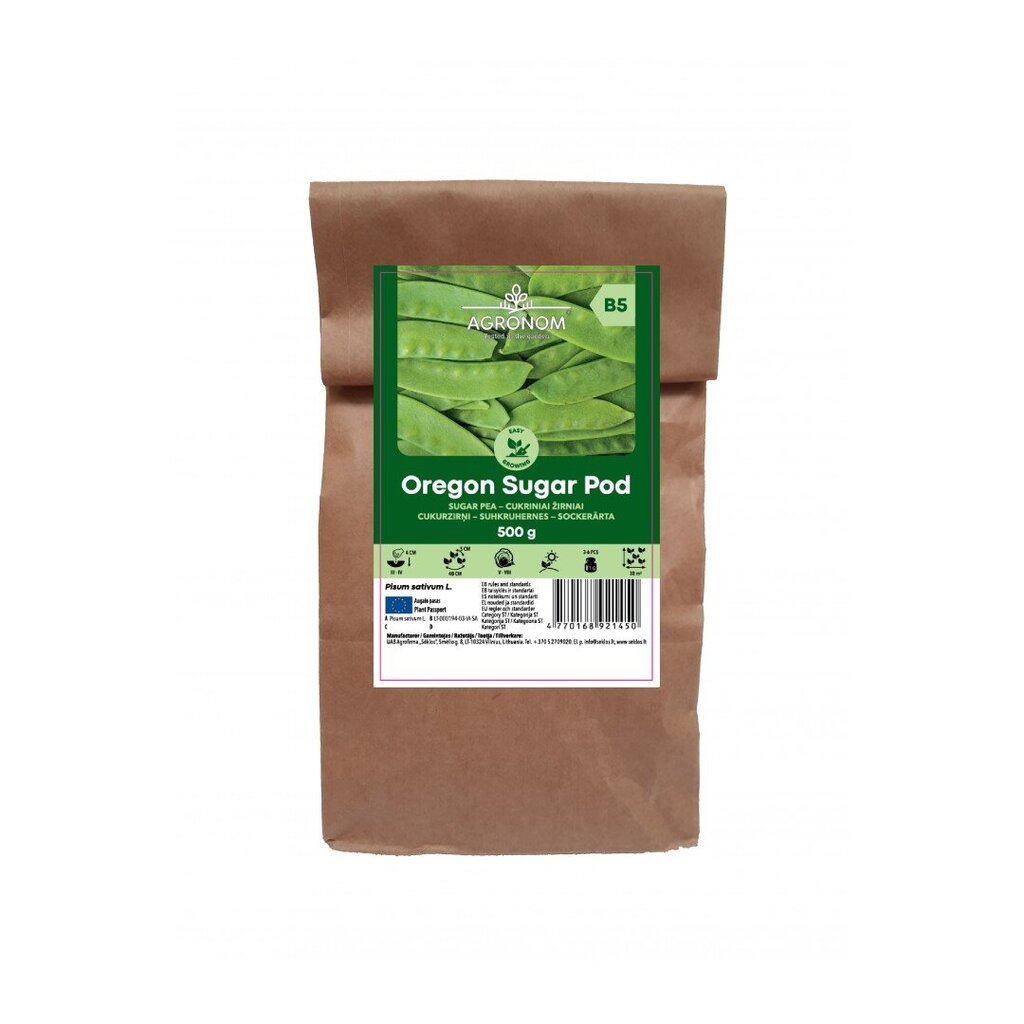 Cukriniai žirniai Agronom Oregon Sugar Pod, 500g kaina ir informacija | Daržovių, uogų sėklos | pigu.lt