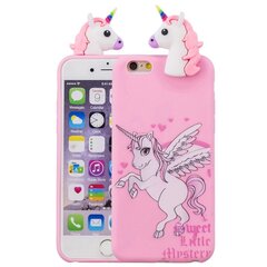 Твердый силиконовый чехол „Squezy“ Unicorn (TPU) - розовый (iPhone 6 / 6S) цена и информация | Чехлы для телефонов | pigu.lt
