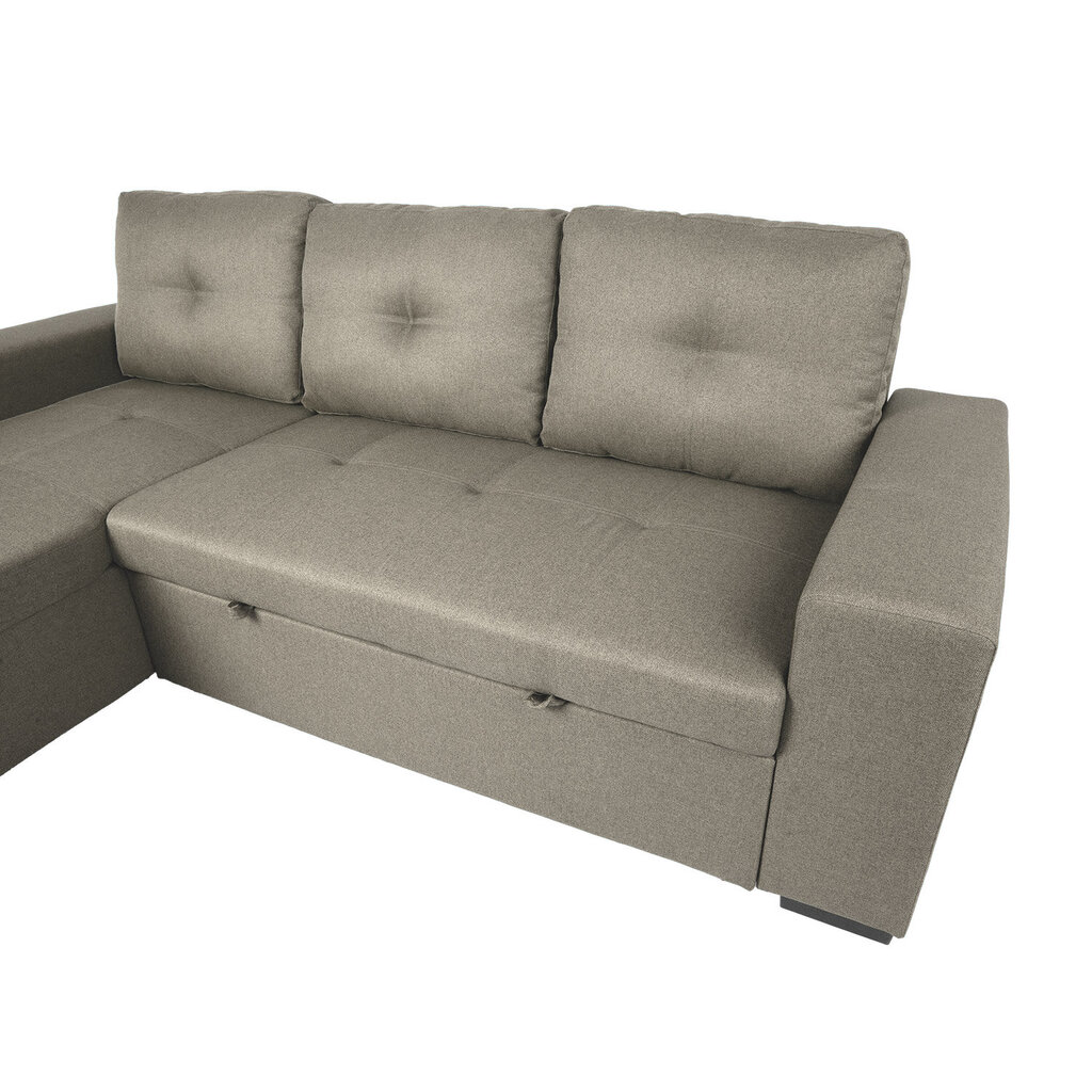 Kampinė sofa Home4you Carita, smėlio цена и информация | Minkšti kampai | pigu.lt