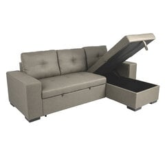 Угловой диван-кровать CARITA бежевый цена и информация | Угловые диваны | pigu.lt