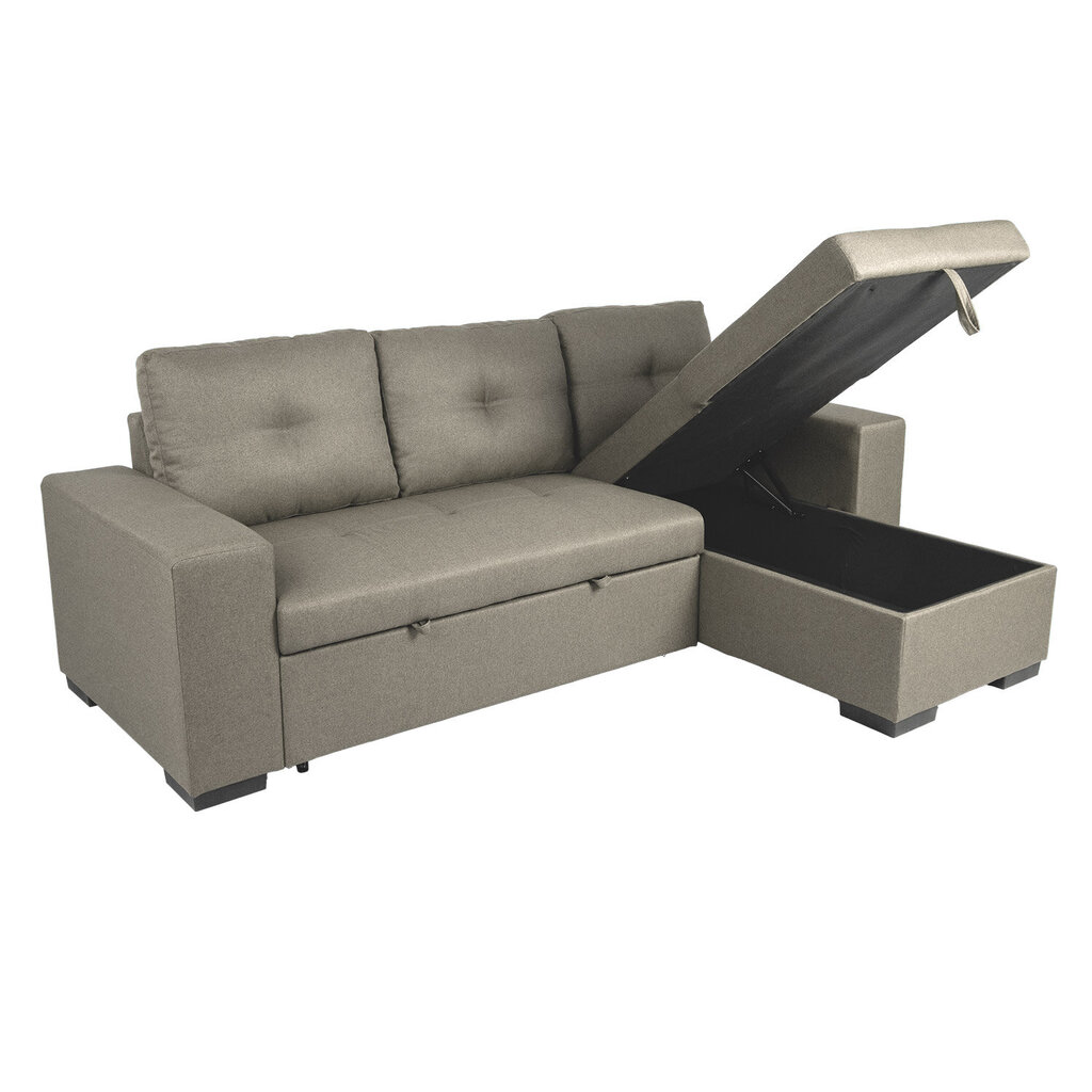 Kampinė sofa Home4you Carita, smėlio цена и информация | Minkšti kampai | pigu.lt