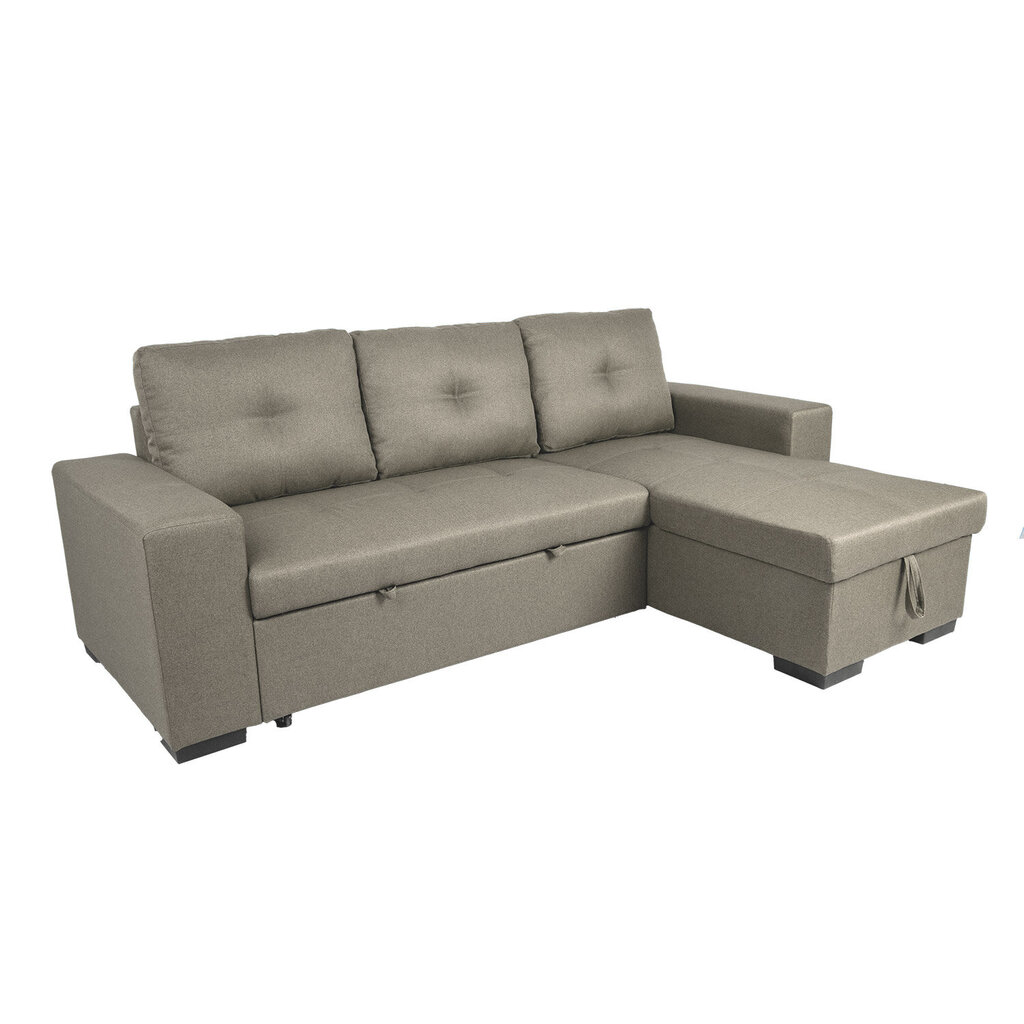 Kampinė sofa Home4you Carita, smėlio kaina ir informacija | Minkšti kampai | pigu.lt