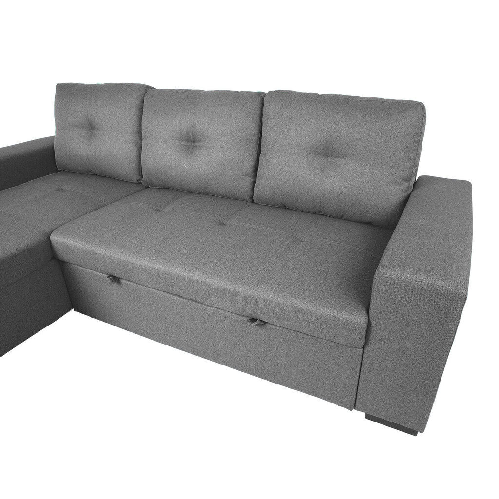 Kampinė sofa Home4you Carita, pilka цена и информация | Minkšti kampai | pigu.lt