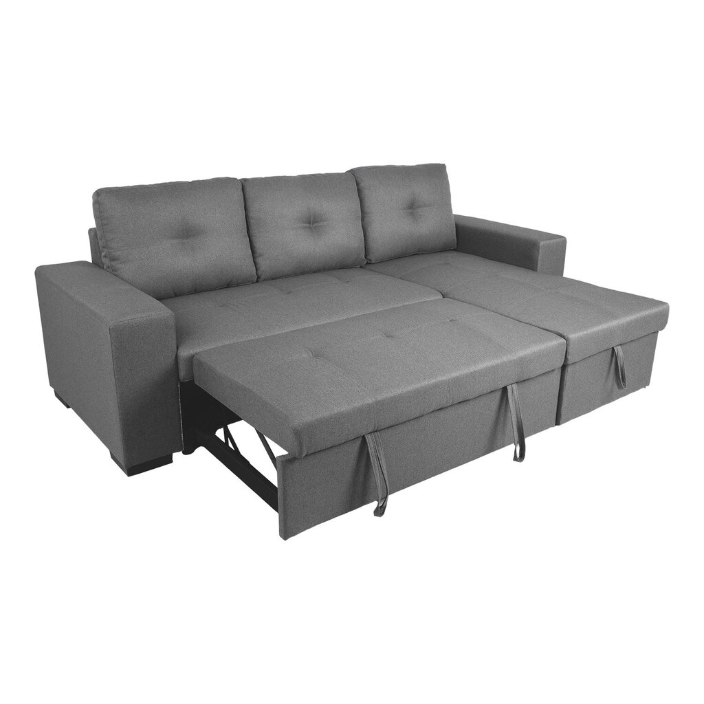 Kampinė sofa Home4you Carita, pilka цена и информация | Minkšti kampai | pigu.lt