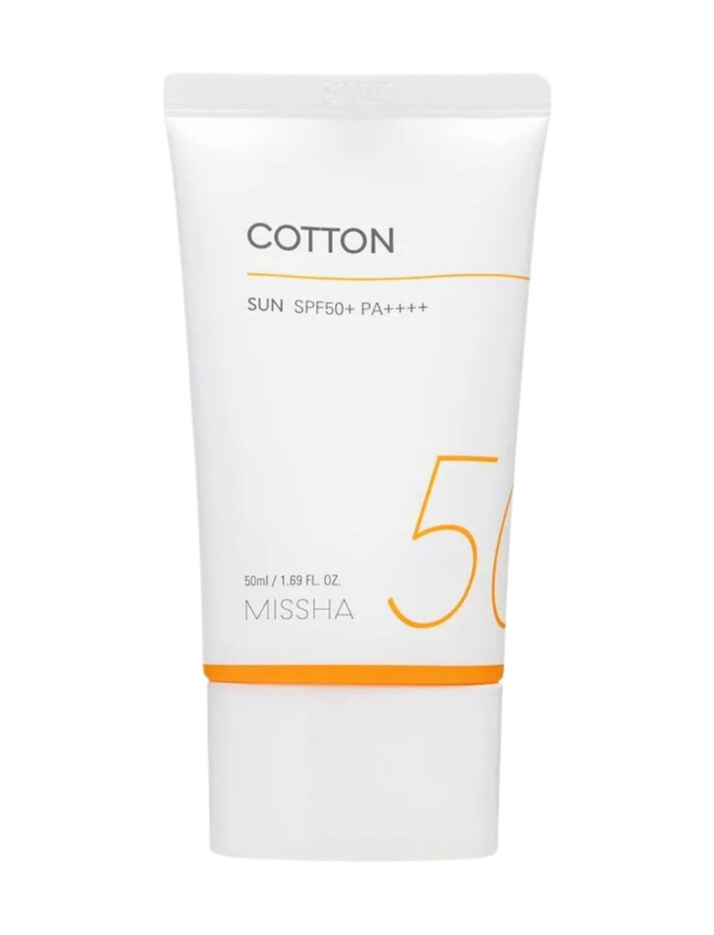 Kremas nuo saulės jautriai ir alergiškai odai Missha All Around Safe Block Cotton Sun, SPF 50+ 50 ml kaina ir informacija | Kremai nuo saulės | pigu.lt