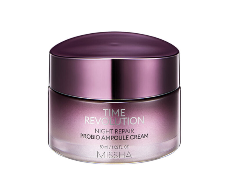 Antiraukšlinis ir šviesinantis naktinis kremas Missha Time Revolution Night Repair Probio Ampoule Cream, 50 ml kaina ir informacija | Veido kremai | pigu.lt