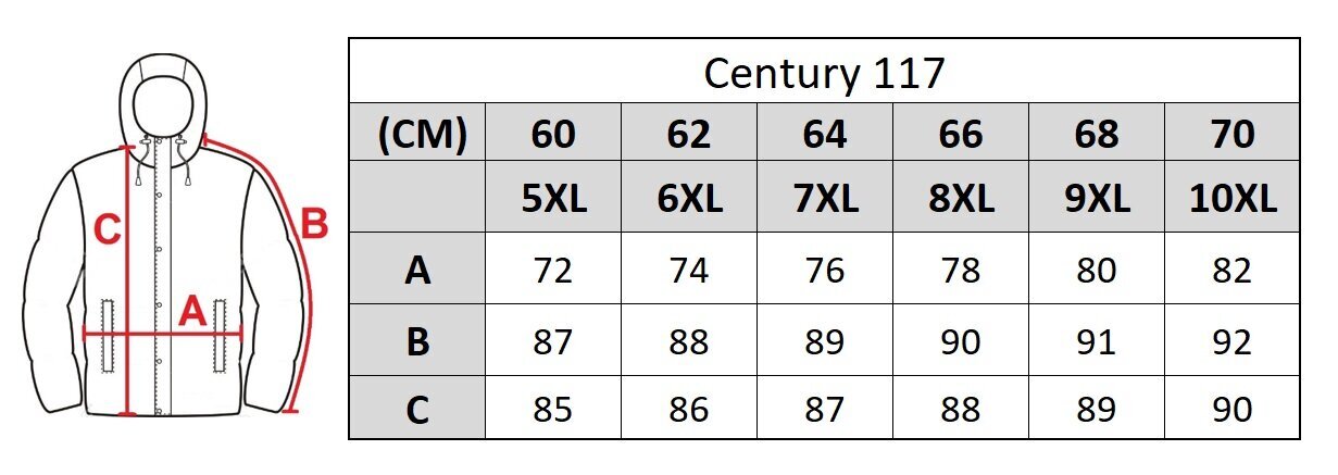 Striukė vyrams Century 117, mėlyna kaina ir informacija | Vyriškos striukės | pigu.lt