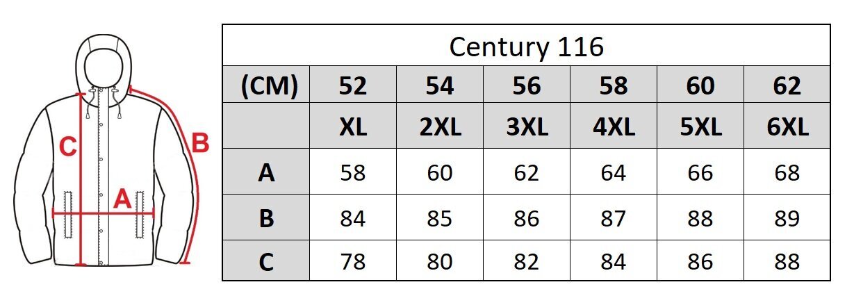 Striukė vyrams Century 116, mėlyna kaina ir informacija | Vyriškos striukės | pigu.lt