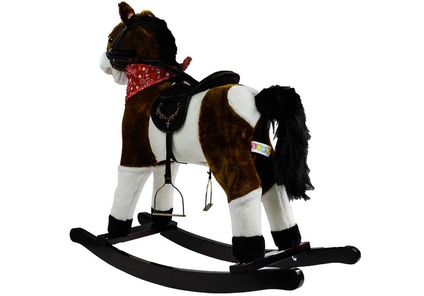 Interaktyvus supamas arkliukas 74 cm, tamsiai rudas kaina ir informacija | Žaislai kūdikiams | pigu.lt