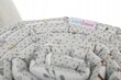Minkšta kūdikio lovytės apsauga Babymam, 180x30 cm, ruda/pilka kaina ir informacija | Saugos varteliai, apsaugos | pigu.lt