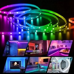 Светодиодная лента Smart RGB 5050 с функцией Bluetooth 10 м и синхронизацией музыки цена и информация | Светодиодные ленты | pigu.lt