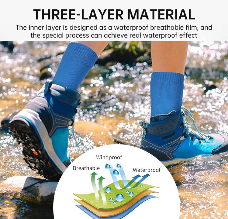 Neperšlampamos kojinės, 47-50, mėlynos spalvos kaina ir informacija | Vyriški termo apatiniai | pigu.lt
