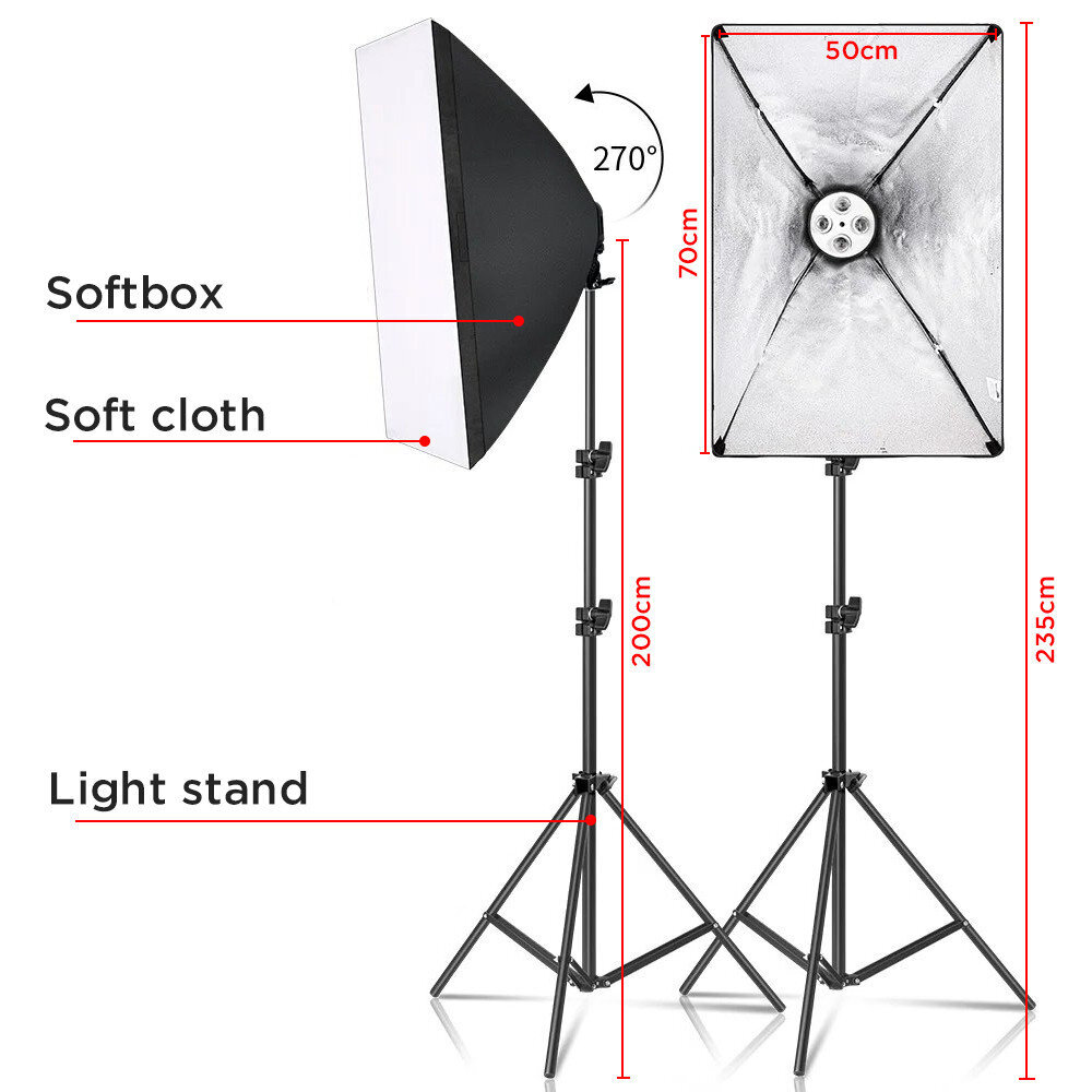 Magicso Softbox 235cm, 2vnt kaina ir informacija | Fotografijos apšvietimo įranga | pigu.lt