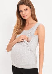 Marškinėliai nėščiosioms Cool Mama, pilki цена и информация | Футболка женская | pigu.lt