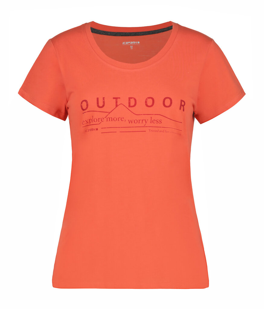 Icepeak moteriški marškinėliai BELCHER, raudoni цена и информация | Marškinėliai moterims | pigu.lt