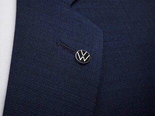 Значок с логотипом Volkswagen VW, серебристый/черный цена и информация | Броши | pigu.lt