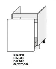 Pastatoma spintelė Carrini D1ZM 80, balta kaina ir informacija | Virtuvinės spintelės | pigu.lt