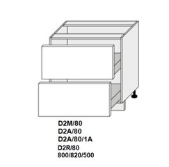 Pastatoma spintelė Carrini D2M 80, balta цена и информация | Кухонные шкафчики | pigu.lt