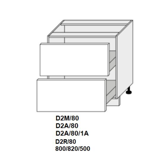 Pastatoma spintelė Carrini D2R 80, balta kaina ir informacija | Virtuvinės spintelės | pigu.lt