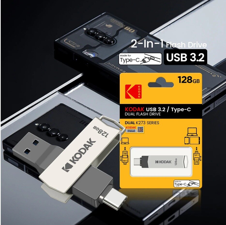 USB laikmena Kodak K273 128GB kaina ir informacija | USB laikmenos | pigu.lt