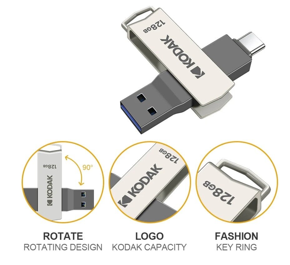 USB laikmena Kodak K273 128GB kaina ir informacija | USB laikmenos | pigu.lt