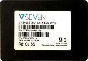 V7 V7SSD240GBS25E цена и информация | Внутренние жёсткие диски (HDD, SSD, Hybrid) | pigu.lt