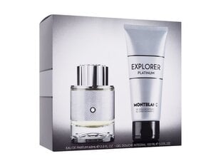 Kosmetikos rinkinys Montblanc Explorer Platinum vyrams: kvapusis vanduo EDP, 60 ml + dušo želė, 100 ml kaina ir informacija | Dušo želė, aliejai | pigu.lt