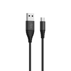 Riversong kabelis Alpha S USB - microUSB 1,0m 2,4A juodas CM32 цена и информация | Кабели для телефонов | pigu.lt