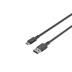 Riversong kabelis Zeta USB - microUSB 1,0m 2,4A juodas CM118 цена и информация | Кабели для телефонов | pigu.lt