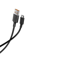 Riversong kabelis Zeta USB - microUSB 1,0m 2,4A juodas CM118 цена и информация | Кабели для телефонов | pigu.lt