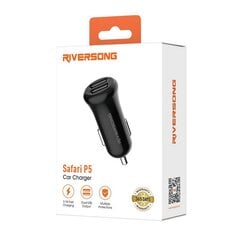 Riversong automobilinis pakrovėjas Safari P5 2x USB- 3,1A juodas CC41C цена и информация | Зарядные устройства для телефонов | pigu.lt