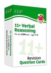 11plus CEM Revision Question Cards: Verbal Reasoning - Ages 9-10 цена и информация | Книги для подростков и молодежи | pigu.lt