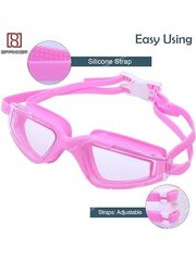 Plaukimo akiniai su ausų kištukais, rožiniai цена и информация | Очки для плавания | pigu.lt