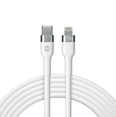 Кабель Forever Flexible MFi USB-C - Lightning, 1.0 м, 27Вт, белый цена и информация | Кабели и провода | pigu.lt