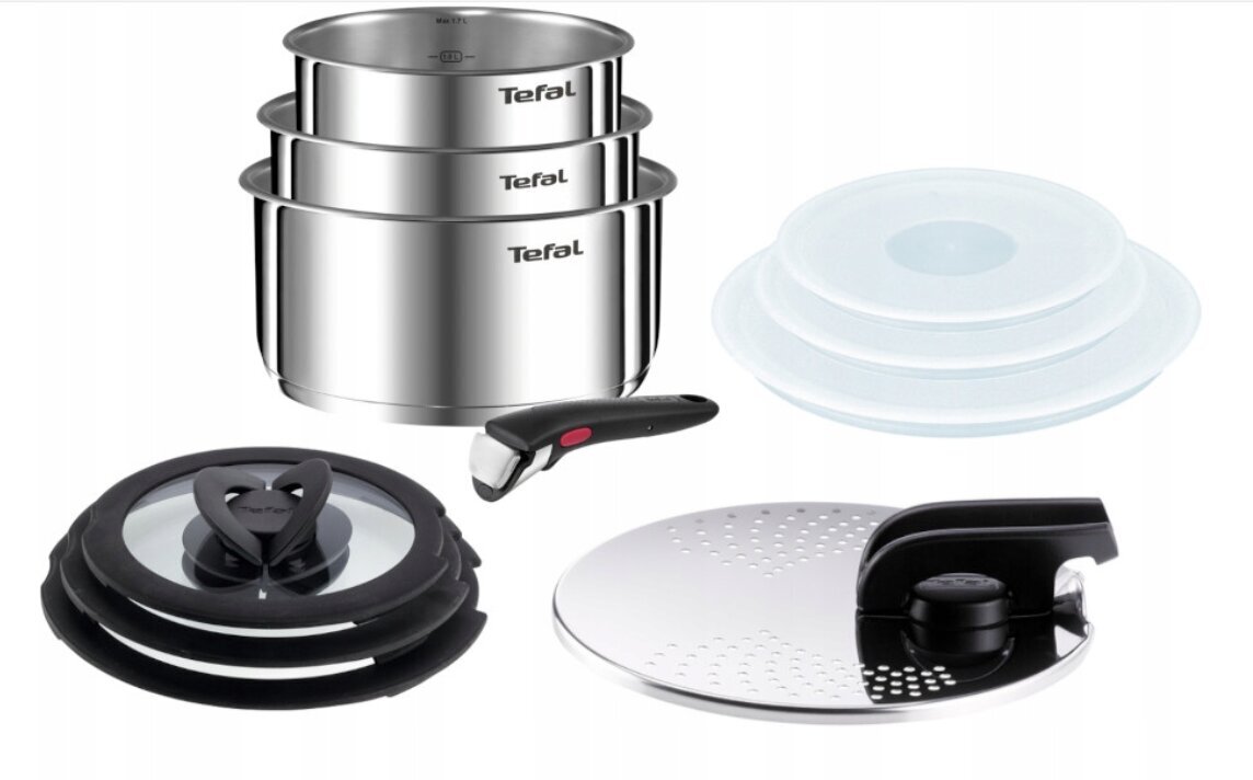 Tefal puodų rinkinys Ingenio Emotion L9254S14, 11 dalių kaina ir informacija | Puodai, greitpuodžiai | pigu.lt