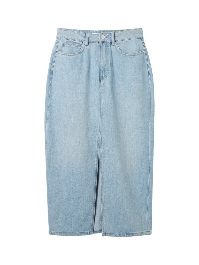 Tom Tailor moteriškas džinsinis sijonas, šviesiai mėlynas kaina ir informacija | Sijonai | pigu.lt